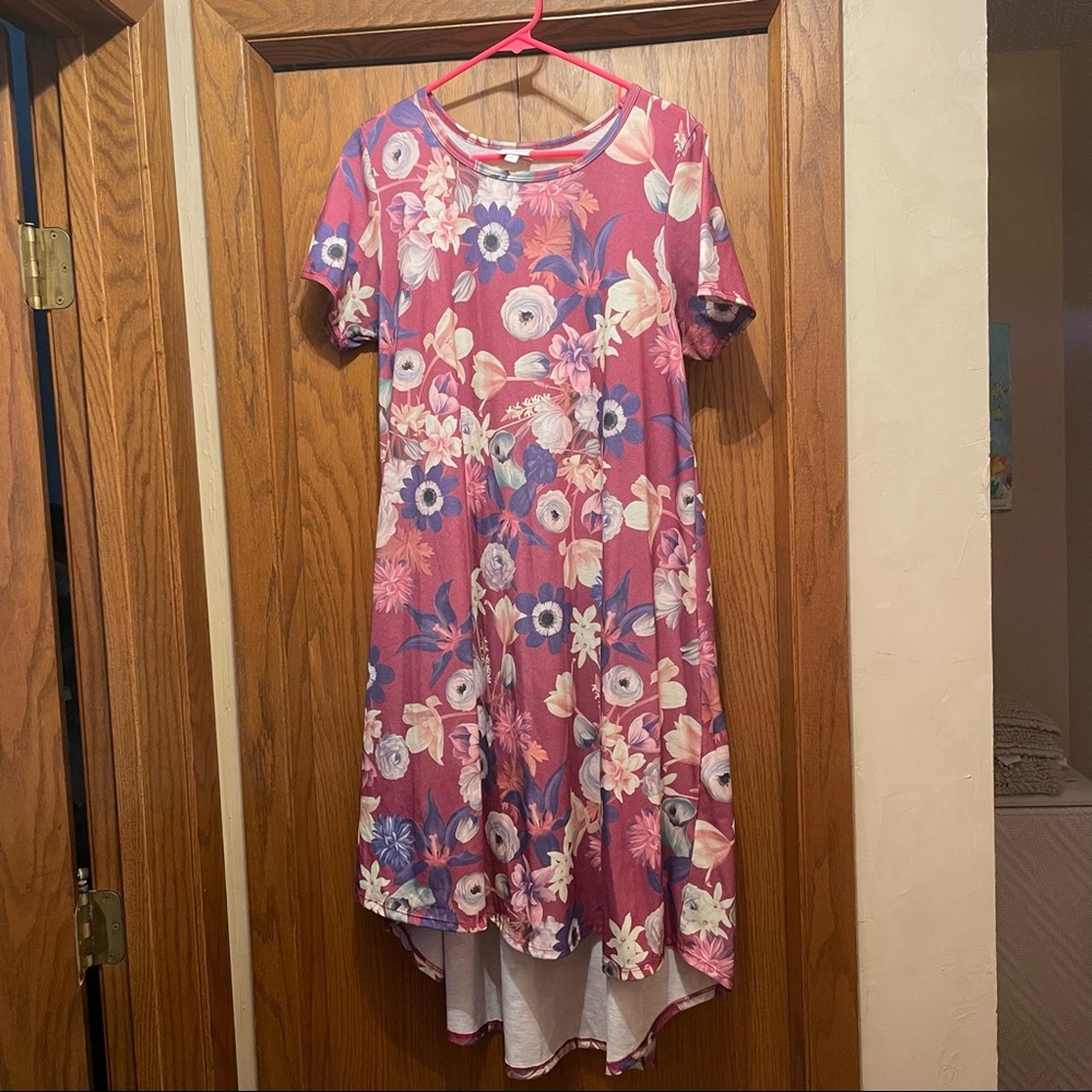 Purple Floral LuLaRoe Carly Size M - Picture 1 of 5